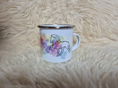 Emaille-Tasse Vatn