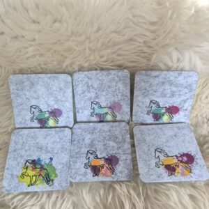 Filzuntersetzer, hellgrau