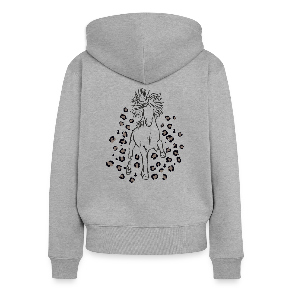 Kapuzenjacke mit Islandpferd und Leo-Print