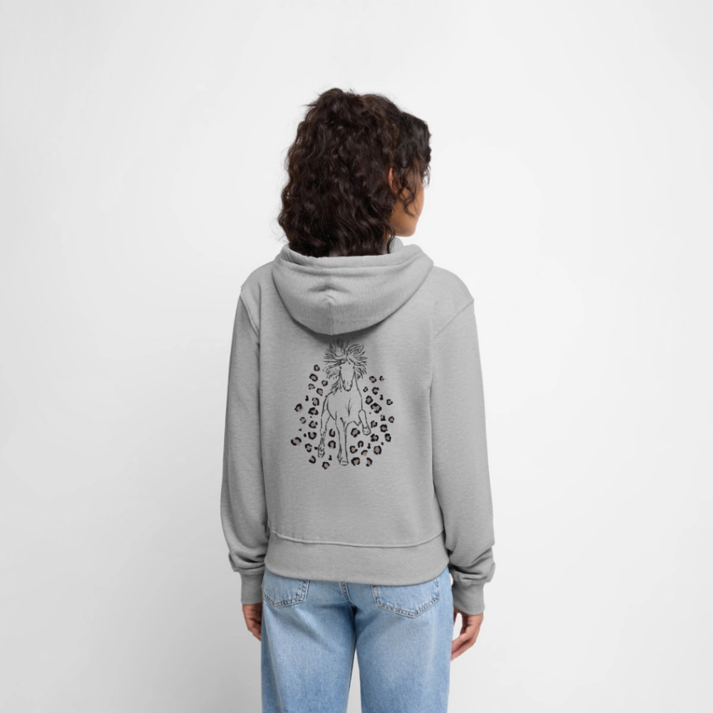 Kapuzenjacke mit Islandpferd und Leo-Print – Bild 4
